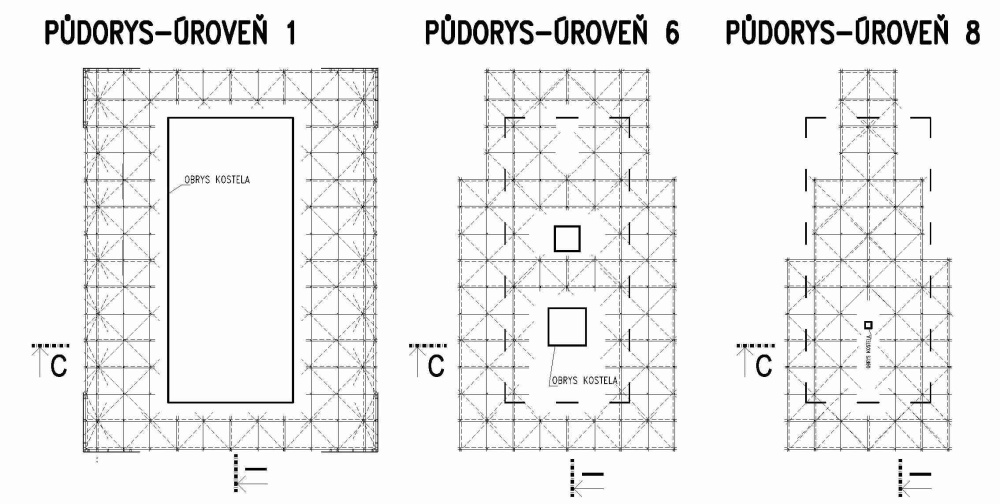 Obnova kostela Sv. Mikule v Hradci Krlov - provizorn zasteen